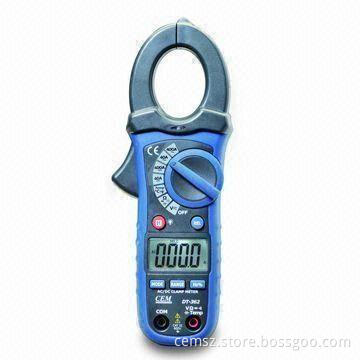Compact AC/DC Auto Ranging Clamp Meter, with 4,000 Counts LCD Display